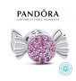 Промо -30%! Талисман Пандора сребро проба 925 Pandora My Pink Candy. Колекция Amélie, снимка 1 - Гривни - 41243119