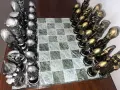 Уникален Шах от мрамор и гипс, снимка 7