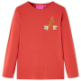 Детска тениска с дълъг ръкав, опушено червено, 104(SKU:13520, снимка 1 - Детски тениски и потници - 44840223