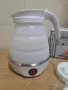 Чисто нова Сгъваема Електрическа Кана За Пътуване 600ml 750W Бяла, снимка 2