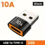OTG конектор преходник USB - A  3.0 (мъжко) към Type-C (женско) -10 А, снимка 1