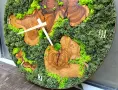 Часовник от маслина и скандинавски мъх , снимка 4