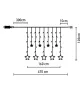 Коледни декоративни 107 LED лампи, Звезда, бял, 4,7 м, снимка 3