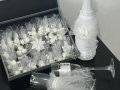 Сватбен комплект чаши с бутилка, снимка 1 - Сватбени аксесоари - 39785970