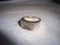 СТАР СРЕБЪРЕН АРТ ДЕКО ПРЪСТЕН ОКСИДИРАНО СРЕБРО 925 РЯДКА РЪЧНА МАЙСТОРСКА УНИКАЛНА ИЗРАБОТКА 25995, снимка 7