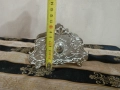 Посребрен винтидж салфетник, снимка 3