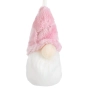 Гном с розова пухкава шапка, 6x11cm, снимка 1