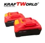 Акумулаторен Ъглошлайф 125мм Kraftworld с 2 Батерии в Куфар, снимка 6