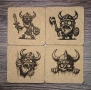 Комплект подложки за чаши (coaster) Викинги, снимка 1