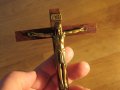 Стар малък кръст разпятие Христово, Исус Христос 15 х 10 см, снимка 2
