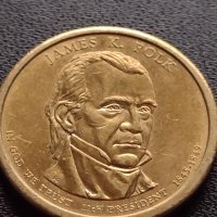 Възпоменателна монета 1 долар JAMES K. POLK 11 президент на САЩ (1845-1849) за КОЛЕКЦИЯ 38108, снимка 1 - Нумизматика и бонистика - 40765964
