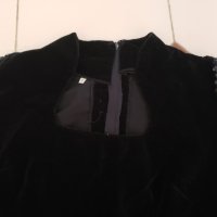 Плюшена рокля черна, снимка 2 - Рокли - 41808337