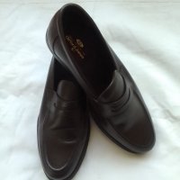 Мъжки обувки от солиден телешки бокс,размер 81/2UK,тъмно кафяви, снимка 1 - Официални обувки - 40894232