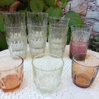 Стъклени ретро чаши, снимка 1 - Чаши - 41696354