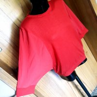 Светло червена блуза прилеп плетиво Л, снимка 3 - Блузи с дълъг ръкав и пуловери - 34043049
