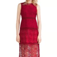 НАМАЛЕНА - ZARA нова червена изящна рокля размер S, снимка 15 - Рокли - 41743772