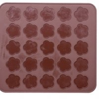 Цвете Френски Макарон сладки подложка килим форма силиконов молд, снимка 1 - Форми - 32500767