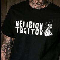 Тениска с щампа RELIGION TRAITOR NUN, снимка 1 - Тениски - 44494948