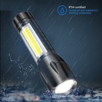 НОВ МОЩЕН LED ФЕНЕР CREE СЪС ZOOM ФУНКЦИЯ, СОС 3 РЕЖИМА , ПРЕЗАРЕЖДАЕМ, С USB КАБЕЛ.ФЕНЕРЧЕТА.ФЕНЕРИ, снимка 5 - Къмпинг осветление - 41379510