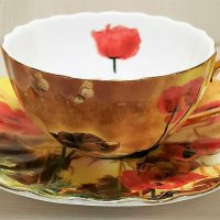 Чаши за кафе и чай с цветя - костен порцелан, снимка 15 - Подаръци за жени - 35121314