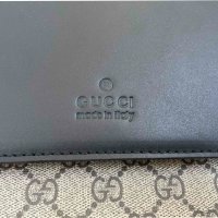 GUCCI Унисекс Голяма Чанта Черна Кожа Гучи Бежов Канвас Автентична, снимка 7 - Чанти - 41406340