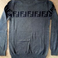 Fendi мъжки пуловер сив размер S, M и L нов с етикет, снимка 3 - Пуловери - 38748873
