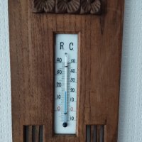 Старинен Немски барометър и термометър, снимка 4 - Антикварни и старинни предмети - 42597923