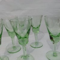 Ретро чашки чаши цветно стъкло, снимка 2 - Антикварни и старинни предмети - 35996428