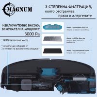 MAGNUM UV+ Black - Прахосмукачка робот с UVC лампа за стерилизация (черен)*Безплатна доставка, снимка 3 - Прахосмукачки - 38899717