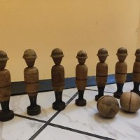 Стара игра с дървени фигури. , снимка 6 - Антикварни и старинни предмети - 34506002