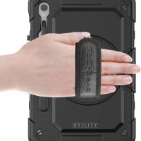 TECHGEAR UTILITY калъф за Samsung Galaxy Tab S9 FE 10.9", удароустойчив, с държач за S-Pen, черен, снимка 6 - Калъфи, кейсове - 44435654