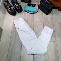 Дамски бял панталон с ластик в талията, снимка 10 - Панталони - 38160675