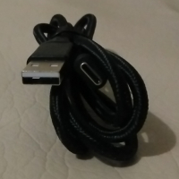 USB кабел Type C към Type A, копринена оплетка, 1м, снимка 2 - Други - 44808720