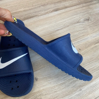 Оригинални спортни тъмно сини чехли Nike! 37 н, снимка 3 - Чехли - 44699045