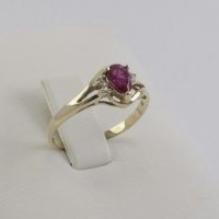 Златен пръстен с рубин , снимка 2 - Пръстени - 44437897