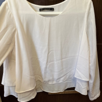 Бяла риза Zara , снимка 2 - Ризи - 44807082
