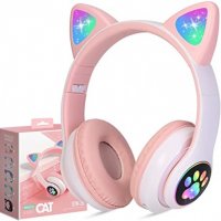 Безжични Блутут Слушалки CAT CXT-B39, Светещи, BT5.0, Цветни LED светлини, снимка 1 - Bluetooth слушалки - 35942524