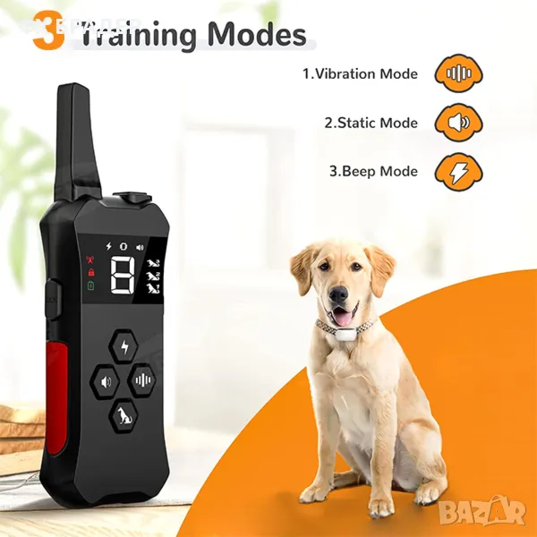 1000m Нашийник за обучение на кучета с дистанционно управление 990, снимка 1