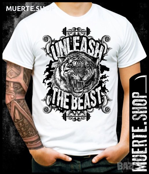 Тениска с щампа UNLEASH THE BEAST, снимка 1