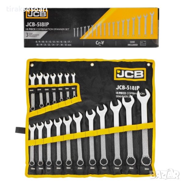 Made in Germany! Комплект звездогаечни ключове JCB 18 бр, 8-32 мм , снимка 1