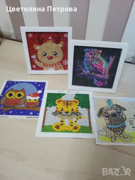 5D облепен детски диамантен гоблен, снимка 1