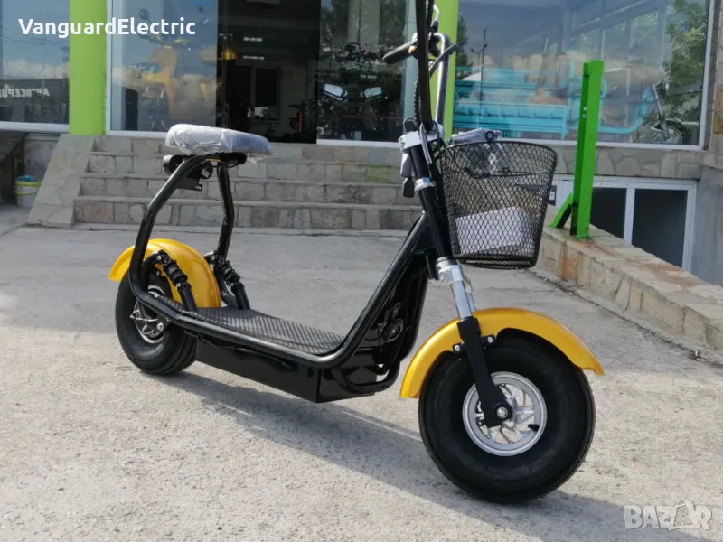 ЕЛЕКТРИЧЕСКИ СКУТЕР Maxmotors Little City Harley 1200W ЖЪЛТ, снимка 1