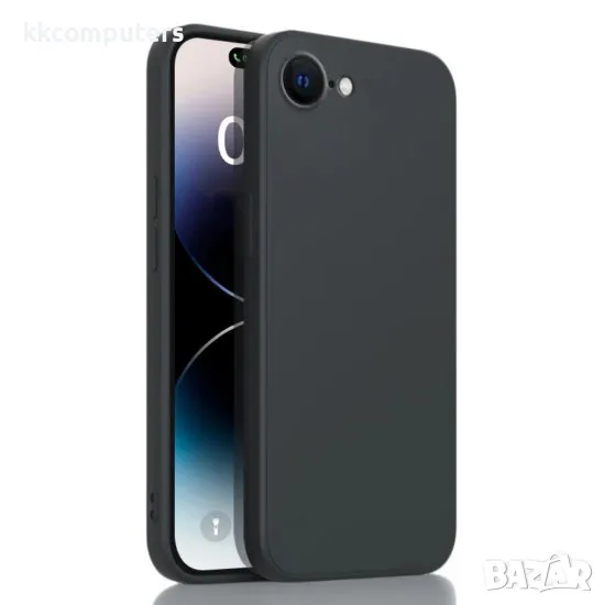 Силиконов кейс bSmart Silicone Soft Cover, За iPhone 16e, Черен, снимка 1
