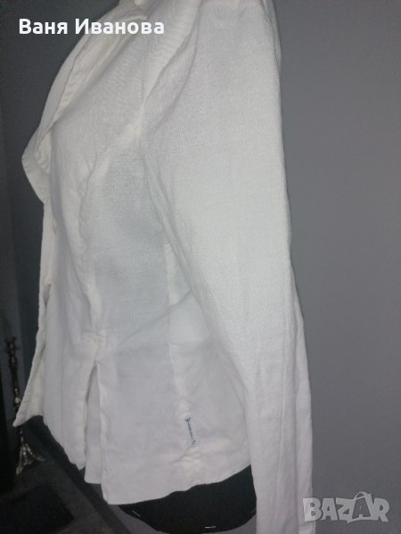 Armani Jeans бяло ленено сако, снимка 1