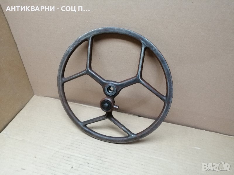 Старо Метално Колело От Шевна Машина. , снимка 1