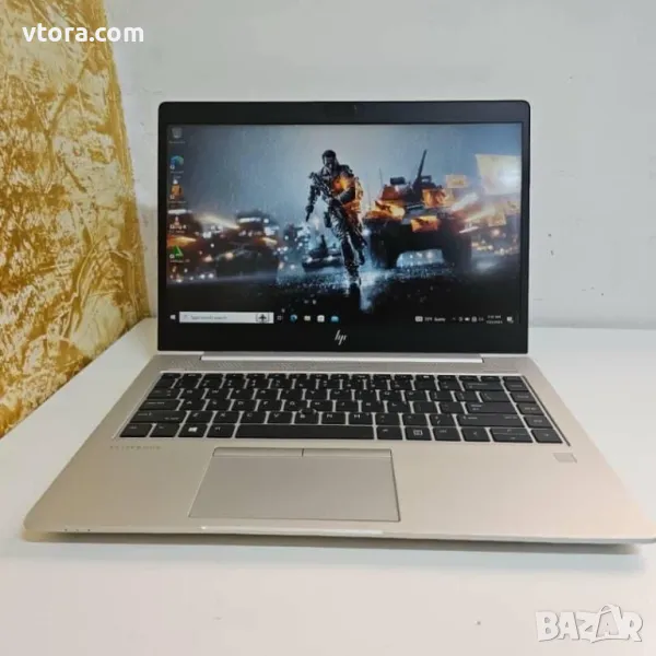 Лаптоп HP EliteBook 745 G5 AMD Ryzen 5 PRO 2500U 2.0GHz; 8GB DDR4; 256GB M.2 NVMe SSD; 14" IPS FullH, снимка 1
