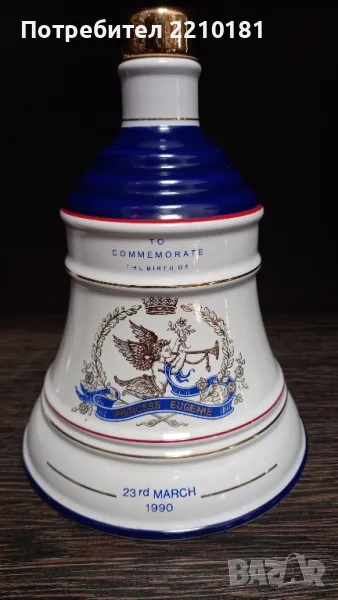 Стара керамична бутилка от уиски Bell's (1990г.), снимка 1