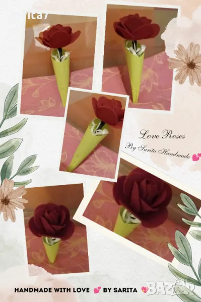 Мини розички букет за всяка жена за 8-ми март / Свети Валентин / Имен ден / Рожден Ден и т.н., снимка 1