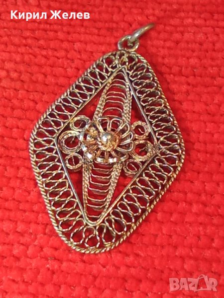 19 Век СТАРИНЕН АЖУРЕН СРЕБЪРЕН МЕДАЛЬОН ФИЛИГРАННО ВИСОКА ПРОБА СРЕБРО 100% РЪЧНА ИЗРАБОТКА 12546, снимка 1