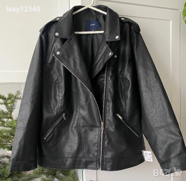 Кoжено дамско яке голям размер KIABI!, снимка 1